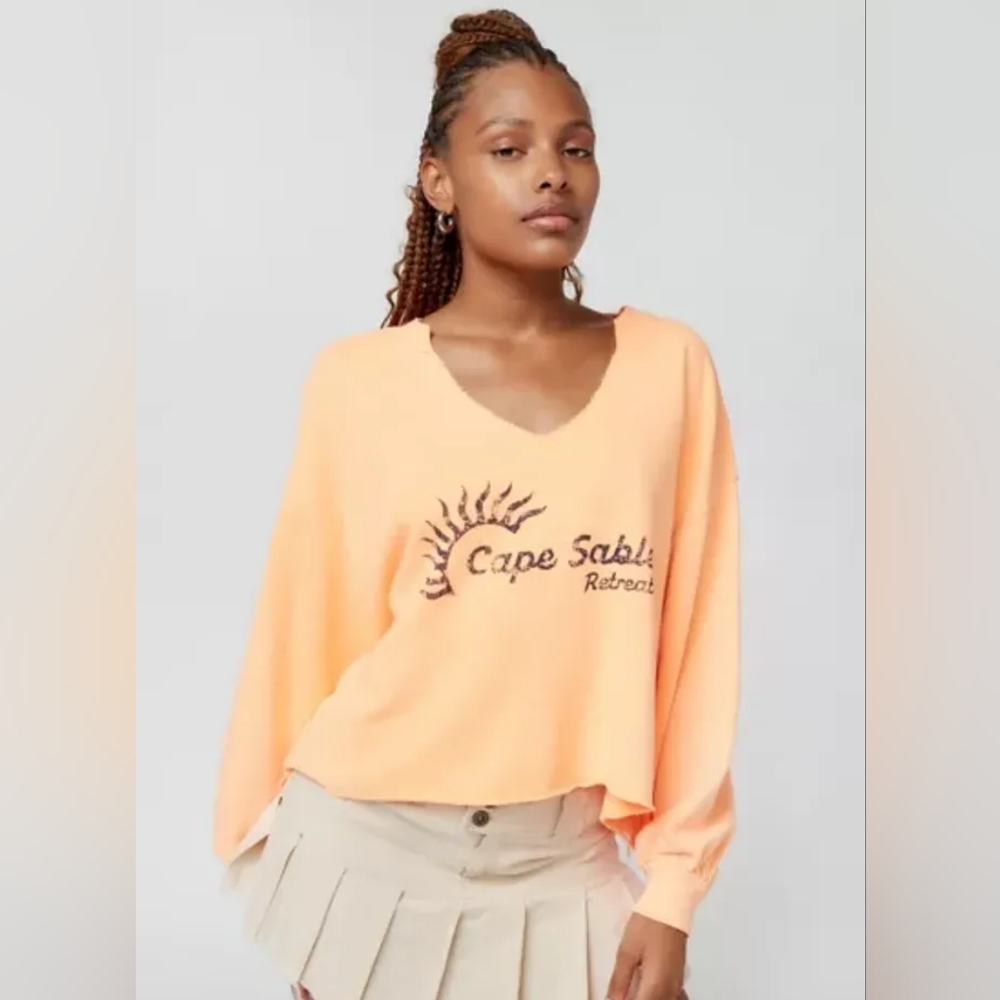 NWOT Out From Under Pullover Notch Neck Sweatshirt